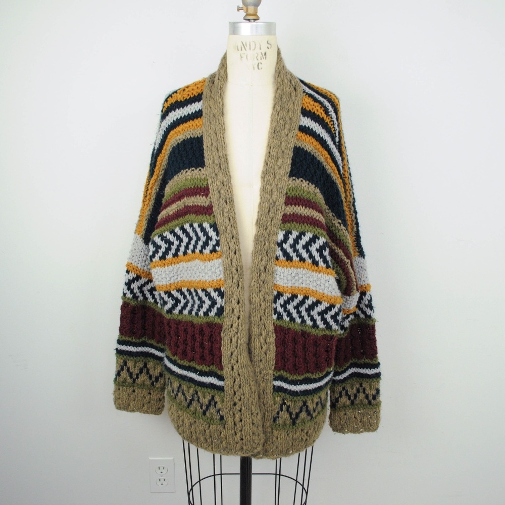 Line Knitwear Sweater Cardigan Folk